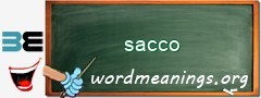 WordMeaning blackboard for sacco